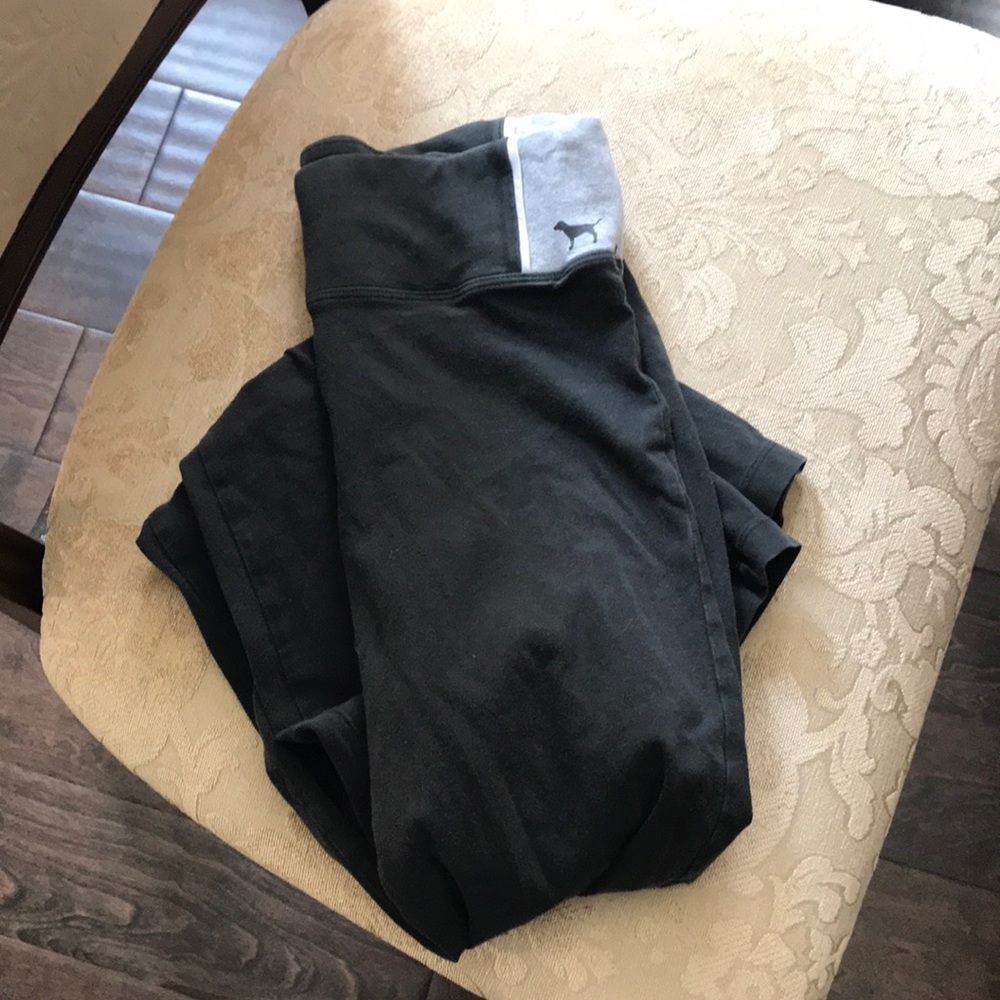Victoria secret pink yoga pants size small black